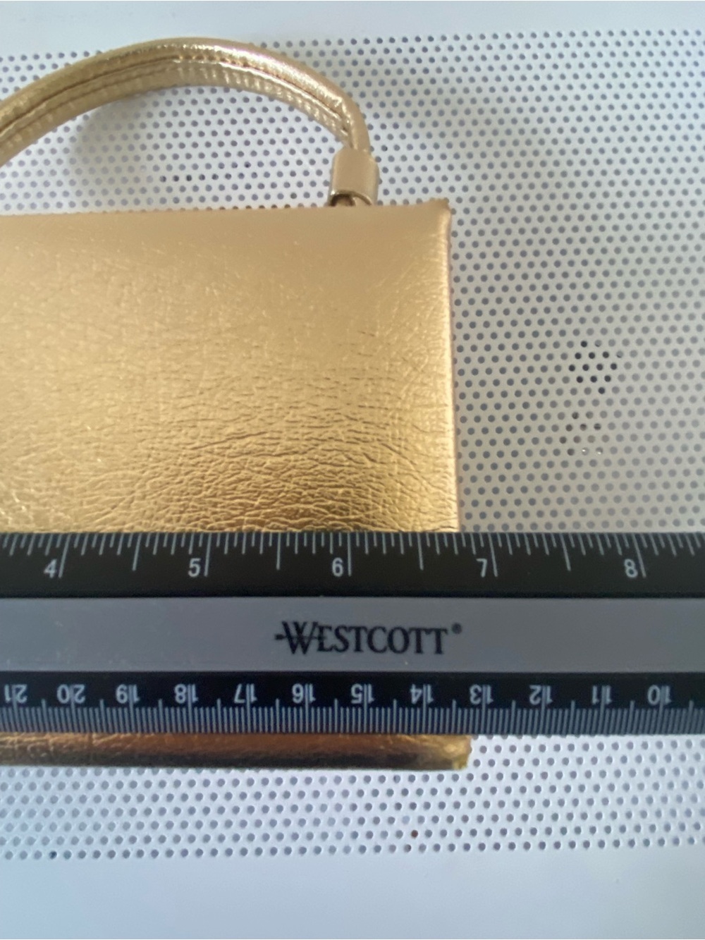 Vintage Dover Metallic Gold Box Handbag with Top Handle - Picture 5 of 9